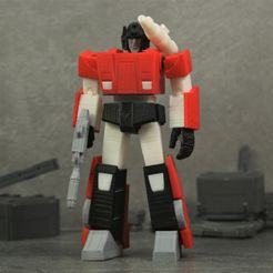 Side_1X1_1.jpg Free STL file G1 Transformers Sideswipe - No Support・Template to download and 3D print