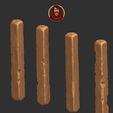 logparty_beams.jpg Wooden pillars, defenses, barricades, wooden trunk set