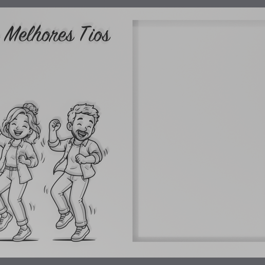 Aunt and Uncle Photo Frame — "Os Melhores Tios"