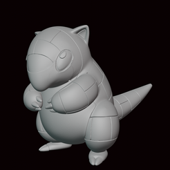 Sandshrew.png STL-Datei Sandshrew Pokemon Figur・3D-druckbare Vorlage zum herunterladen