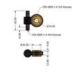 CD30-Shaft-TD.jpg Worm Gear - Center D. 30 mm - Ratio  25 & 30 - Worm with Shaft