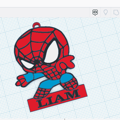 llavero-spiderman.png Fichier STL porte-clés spiderman・Modèle pour impression 3D à télécharger