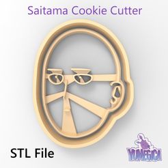 saitama_front_square.jpg Saitama from “One Punch Man” Cookie Cutter - STL file