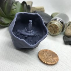 IMG-9805.jpg STL file The "Crystal Cliff Lighthouse" D20 Dice Insert・3D printer model to download
