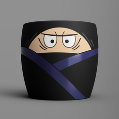front.png Free 3MF file Ninja Pot 01(Easy)・3D print object to download, Wilko