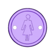 female_obj.obj WC Toilet Door Signs 3" MALE FEMALE DISABLED Symbol