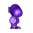 Snoopy_Sem Orelha_Sem furos.stl Pack of doggie pots