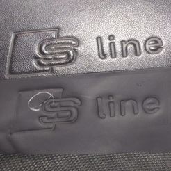 Cuño_Audi.jpg Free STL file Leather trim - Audi S-line・3D printable model to download