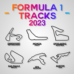 F1-2023-Tracks.png 3D file F1 2023 tracks・3D printable model to download