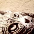 20230723_233720.jpg Optical Illusion 3D "Sterling Silver" Cat wall art cat wall decor 3D Mandala Art