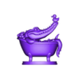 Bathtub Gator – 3D Printable Alligator Bath Scene.stl Bathtub Gator - 3D Printable Alligator Bath Scene
