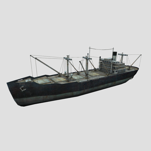 1/200 Scale US WWII Cargo Ship – Detailed Naval Transport Model (RC-Capable)