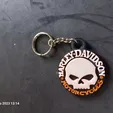 6.webp Harley Davidson Motorcycle Skull Logo Keychain MULTICOLOR