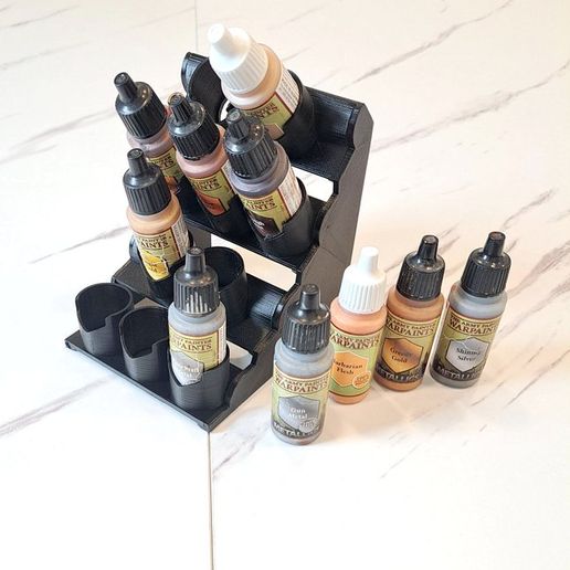 AP_Paint_Rack_7.jpg Army sized paint rack for holding Army Painter (Or dropper sized) paints.