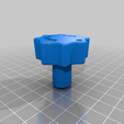CR10_Z-axis-manual-adjustment-knob_M4_Hole.png z-axis knob with hole for M4 for faster spinning - fits on lead screws for e.g. Ender 3, CR10, CR10s Pro, A10 or A10M