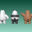4.png we bare bears / panda bear and ice bear and grizzly bear