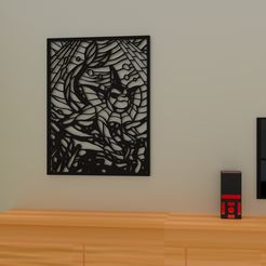 vaporeon.jpg Fichier STL Art mural Pokemon - Vaporeon・Objet pour impression 3D à télécharger