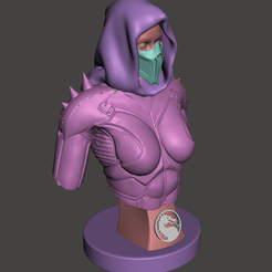 MKb_02.png Fichier OBJ gratuit Buste de la fille du kombat mortel・Modèle pour imprimante 3D à télécharger