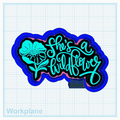 Shes-a-wildflower.png STL-Datei Sie ist eine Wildblume・Modell für 3D-Drucker zum Herunterladen
