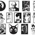 2024-01-29-10.png Pack Vectors Laser Cutting - Cnc - 3d Printing - 110 Deco Paintings - Anime