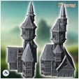 4.jpg Large medieval house with high tower and balcony (34) - Medieval Gothic Feudal Old Archaic Saga 28mm 15mm RPG