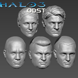 canva-7.png Alpha 9 team heads collection head 3d model halo 3 odst spartan collection