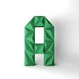 a3.jpg 3D letter Low poly origami geometric 3D Model Collection