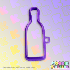 334_cutter.png WINE BOTTLE COOKIE CUTTER MOLD