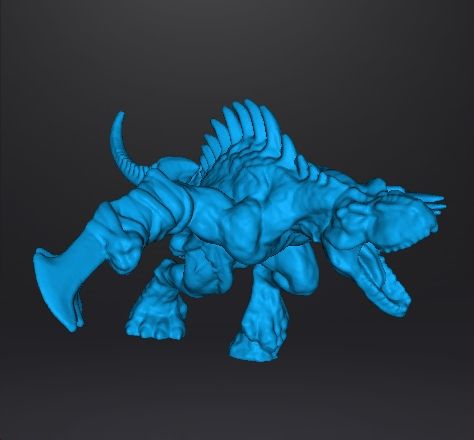 LizardmenRavager9.jpg LIZARDMEN RAVAGER MINIATURE MODEL FANTASY GAMES DND AND RPG