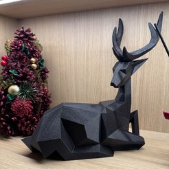 Pareja de ciervos Low Poly