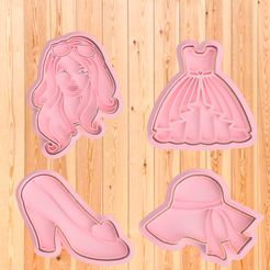 BARBIE-PACK-1.png Barbie Cookie and Dough Cutter - Cookies Cutters - Pack 2
