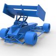 67.jpg Diecast Supermodified front engine Winged race car V2 Scale 1:25