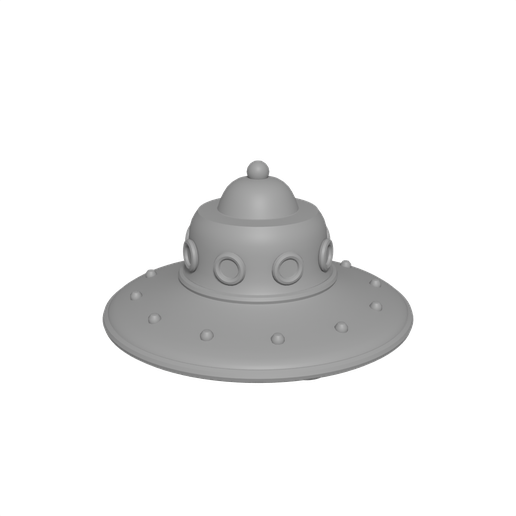 Bell Flying Saucer, Retro Domed UFO Figure