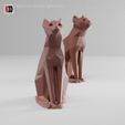 low-poly-cat-4.jpg Low poly Egyptian cat | OFFICE AND HOME DECOR