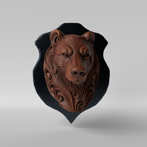 Bear Wall Bust – Decorative Sculpture 3D model