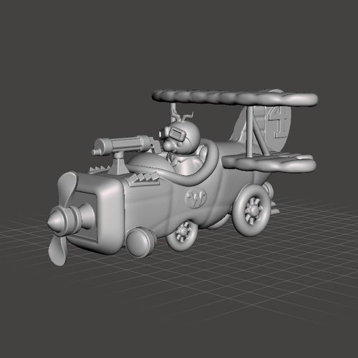 🦸 wacky racers The Red Baron・ 3D File for 3D printing・Cults