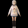 untitled.123.png ANIME CHARACTER GIRL SCULPTURE 3D PRINT MODEL 5