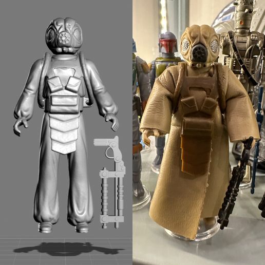 ⭐ VINTAGE STAR WARS KENNER ZUCKUSS (4LOM) ACTION FIGURE・ STL