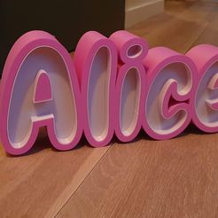 Alice.jpg PERSONALIZED LED LAMP - FIRST NAME ALICE