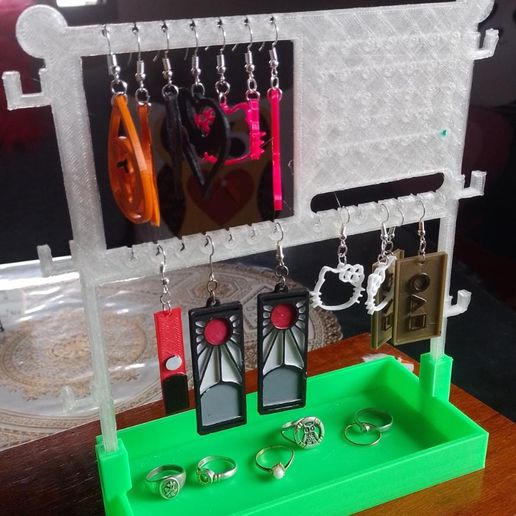 Chain Bracelet Earrings Organizer 3D model