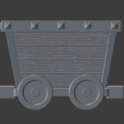 DwarvenMiningCart-01.png Download free STL file Mining Cart ( 28mm ) • 3D printer design, LordInvoker