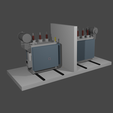 T7.png HO scale Industrial transformer 1:87, 1:72, 1:76, 1:64,