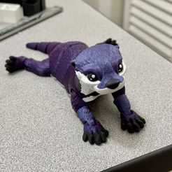 River Otter Articulated Fidget Figure, 3mf included, Print in place , cute flexi