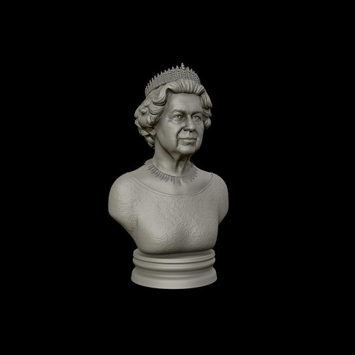 👸 Queen Elizabeth II Bust 3D print model・ STL File for 3D printing and ...