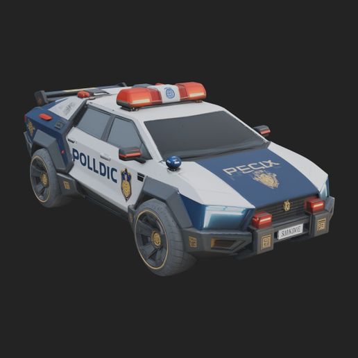 Police Patrol Car Model Design 8 - 3D Print Model