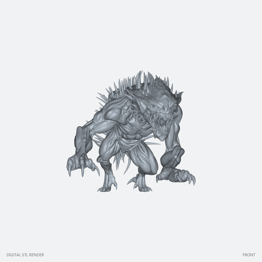Crawling Werewolf Beast – STL for 3D Printing