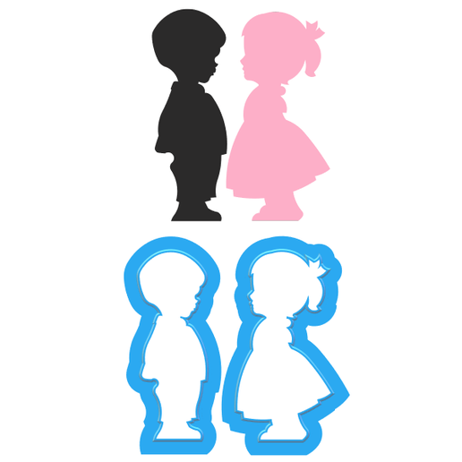 polymer clay cutter 4 size a-b 3D model