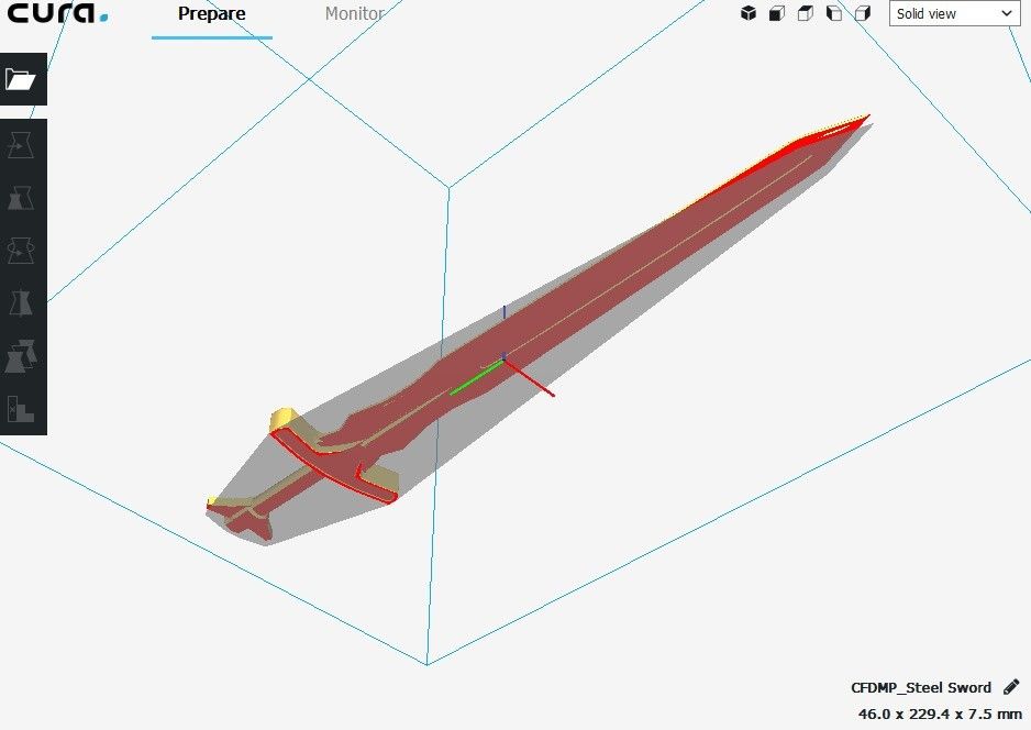 (SS) 3. 3D Printing Bottom View.jpg Download STL file Steel Sword Deco • 3D printable design, MCKillerZ1