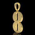 17.jpg Letter 8 Flush Setting Diamond Pendant