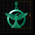 2.png Phoenix pendant 3d printable model